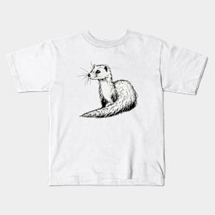 Ferret drawing Kids T-Shirt